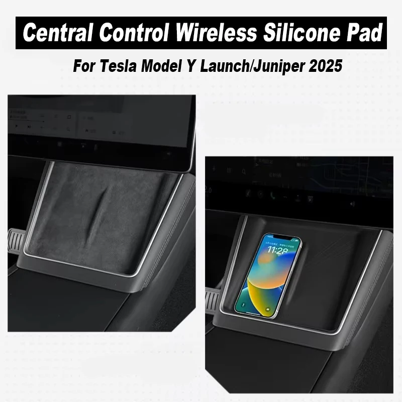 Premium Central Control Wireless Silicone Pad Mobile Phone Anti-Slip Dust Mat - Car Accessories 2025 Edition