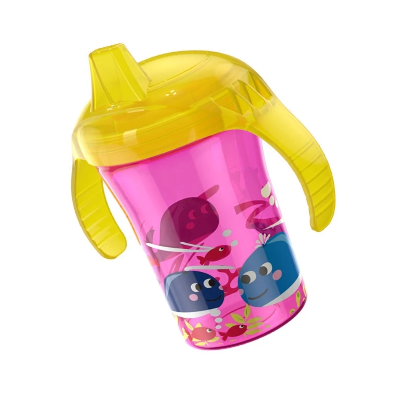 Straw Learner Cup Two Handle Baby Water Bottle No Spill Super Spout Grip Sip Cup 260ml Sippys for Toddlers Infant water bottle drinking cup water cup feeding cup