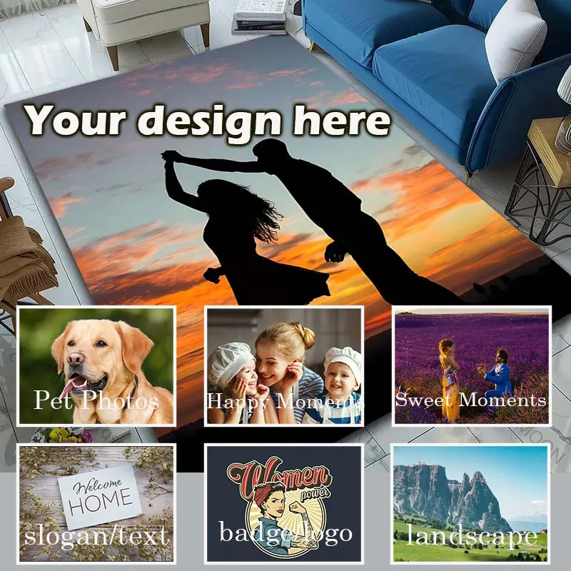 Personalized Carpet Add Your Photo Text Creative Pattern Suitable for Home and Commercial Floor Mats Various Sizes