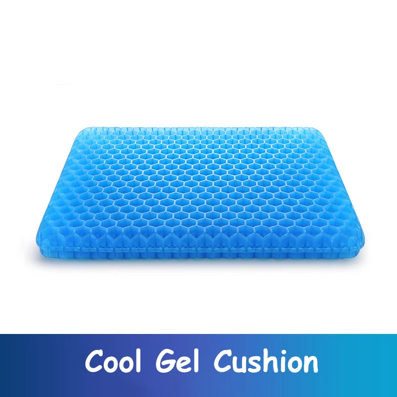 Thick Large Gel Seat Cushion Honeycomb Design,Non-Slip,Pressure Relief Back  Tailbone Pain Home Office Chair Cars Wheelchair - AliExpress