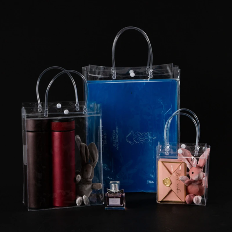 10/30/50pcs Transparent PVC Customized Packaging Bag for