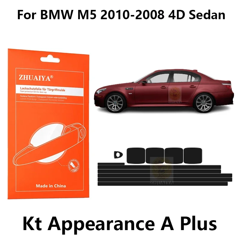 

Защитная пленка ZHUAIYA для красок дверной ручки, ТПУ PPF для BMW M5 2010-2008 4D, автомобильные аксессуары