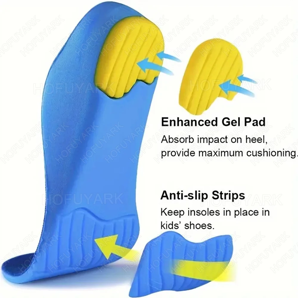 Orthopädische Einlegesohlen zur Fußgewölbeunterstützung für Kinder, Plattfüße, Plantarfasziitis, Fußstütze, orthopädische Einlegesohlen für Kinderschuhe, Innensohle – Detail 4