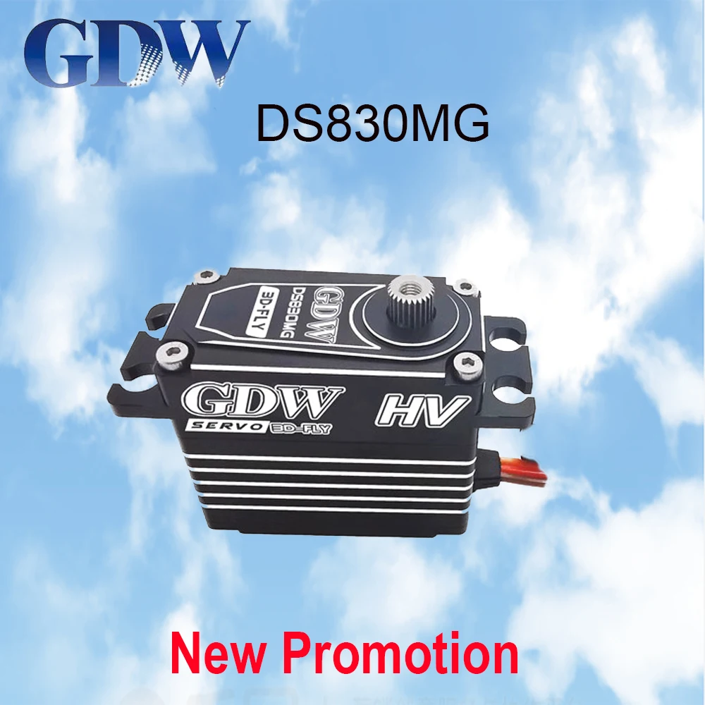 GDW 서보 풀 메탈 쉘 스틸 기어 디지털 HV 코어리스 모터, RC카 고정익 터보젯 UAV 로봇용, DS830MG, 35kg 고토크