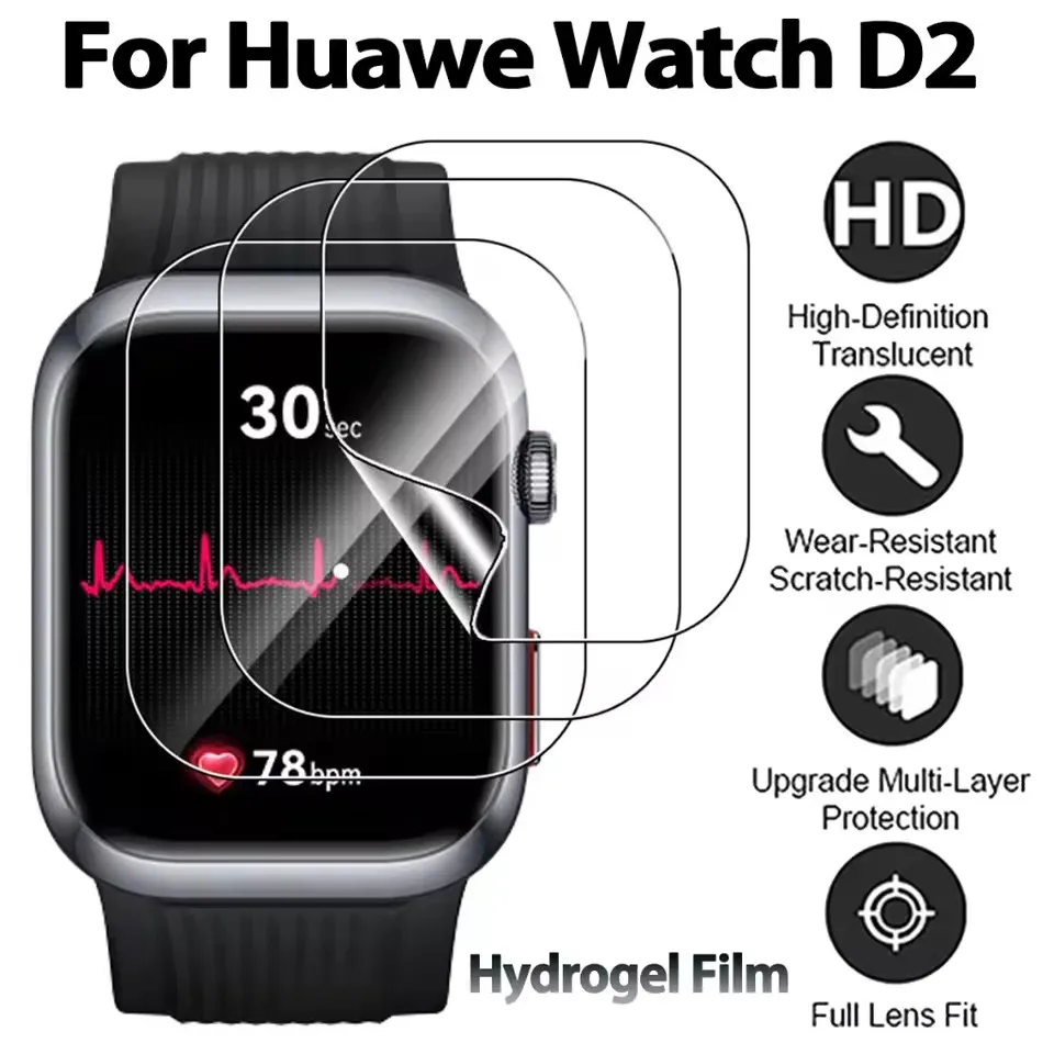 3pcs TPU Hydrogel Films for Huawei Watch D2 Smartwatch Full Coverage Protection Film Screen Protector Guard Accessories