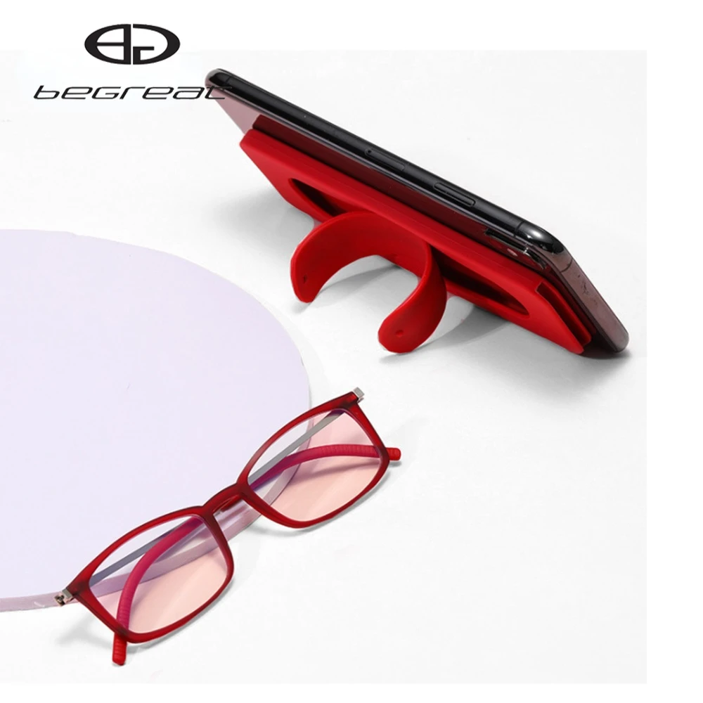 BEGREAT Women Square Computer Eyeglass Anti Blue Light Black Thin