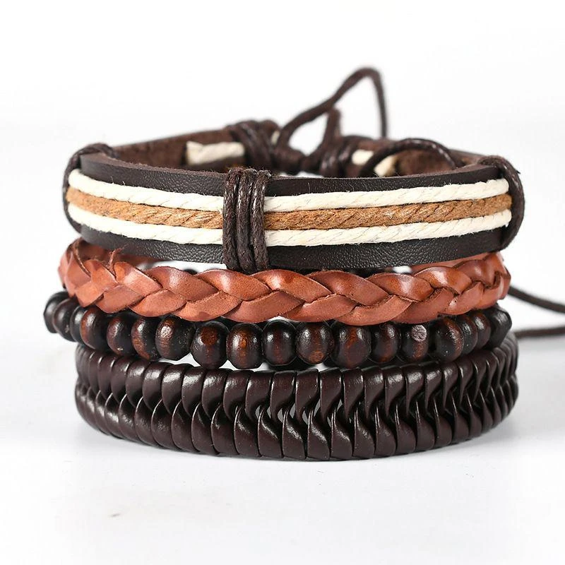 Leather Braided Bracelet For Men