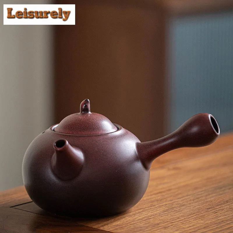 800ML Large Capacity Ceramic Health Teapot Side Handle Pot For Infusions Tea Maker Stove Boiling Water Kettle Kung Fu Teaset