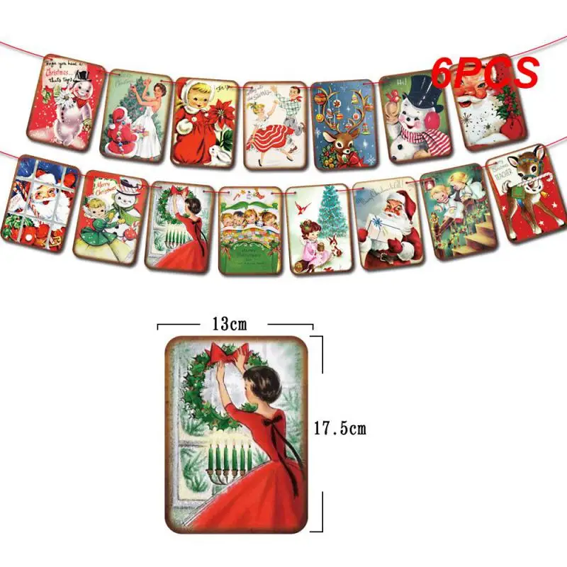 

6 шт. яркие флаги высокого качества в ностальгическом стиле износостойкие и прочные высококачественные материалы тонкая работа