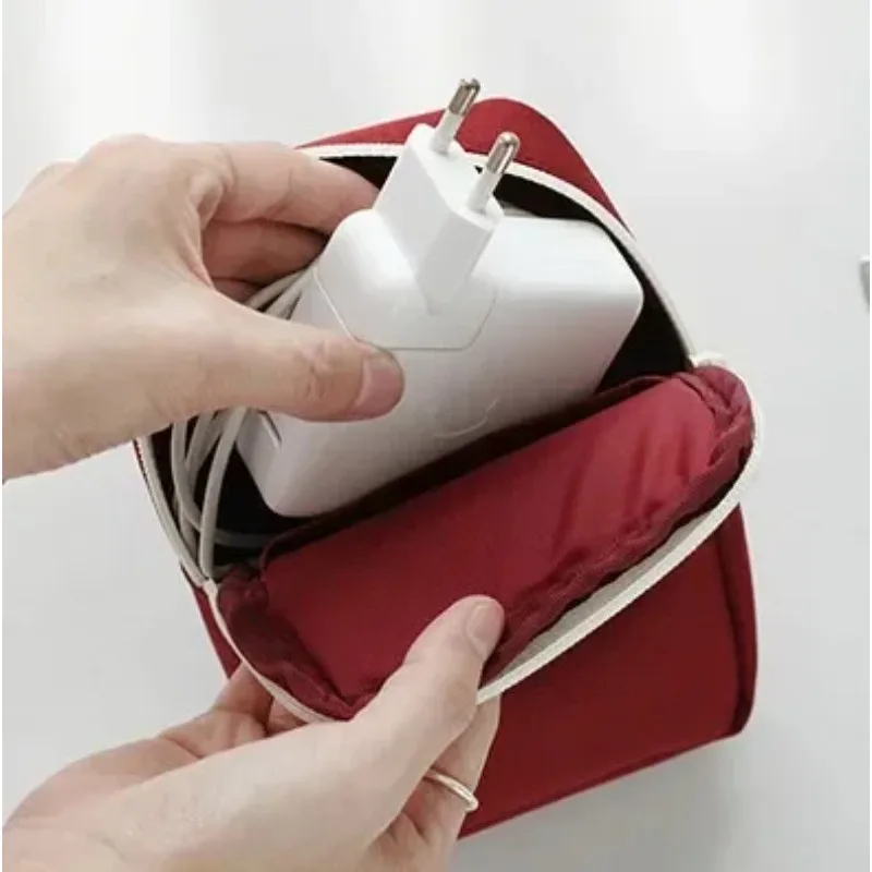 Travel Gadget Organizer Bag Portable Digital Cable Bag Electronics Accessories Storage Carrying Case Pouch for USB Power Bank