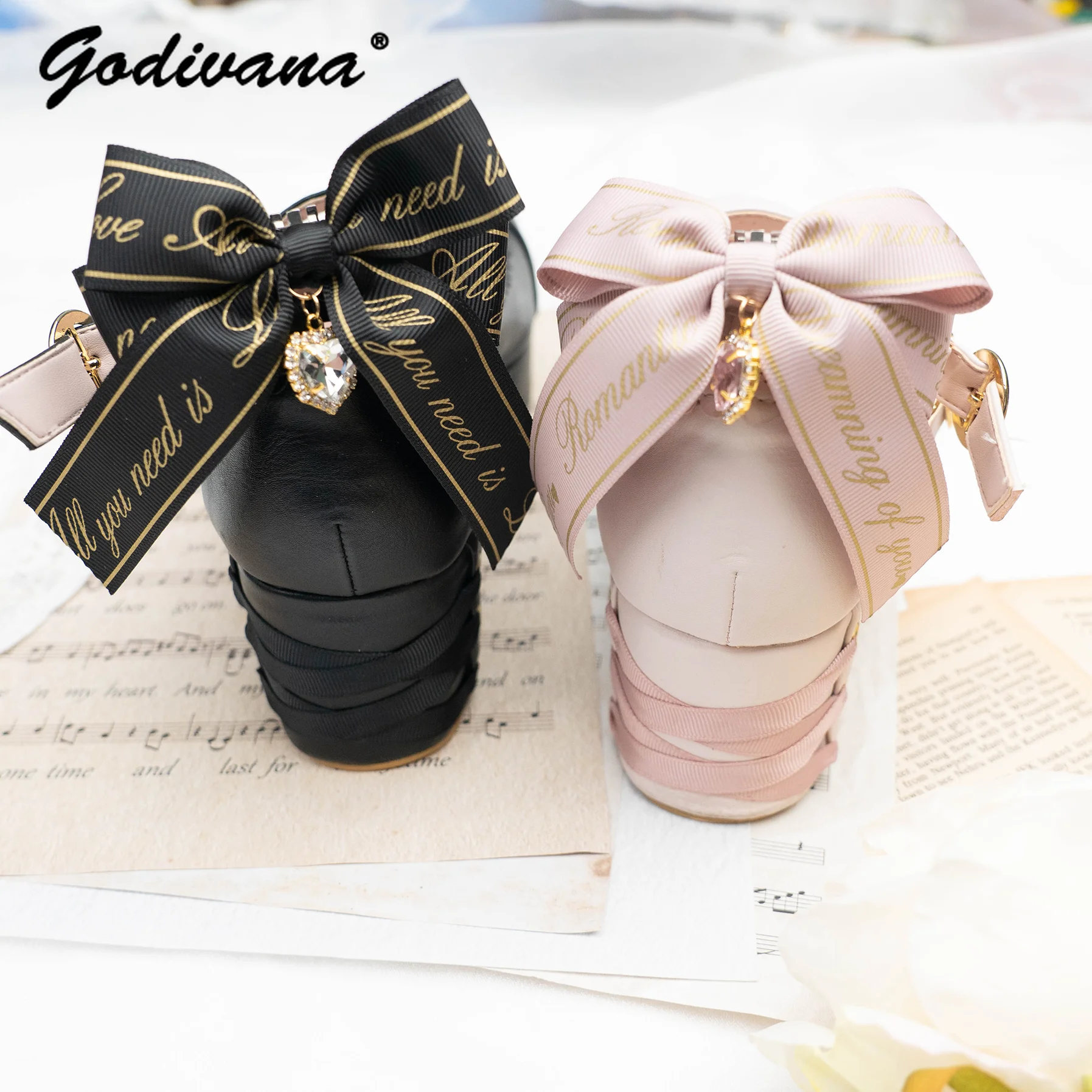 Japanese Style Lolita Shoe Clip Shoe Buckle Uniform Big Head Shoe Ornament Girls Sweet Hair Bow Barrettes Clips Accessories