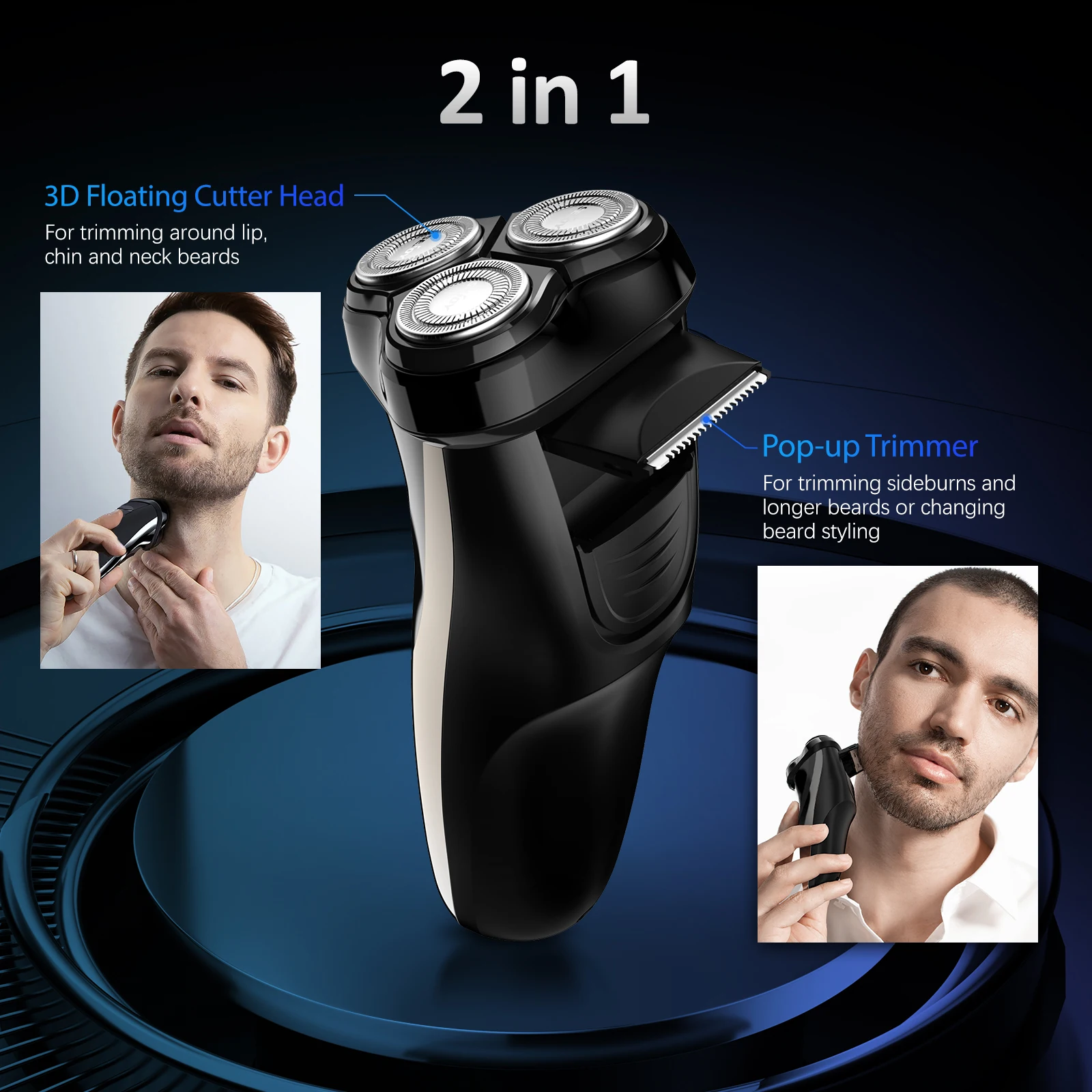 Sejoy Electric Shaver For Men  Electric Shavers Razor Shaving Machines With Pop Up Trimmer For Travel Home Rechargeable Trimmer 4