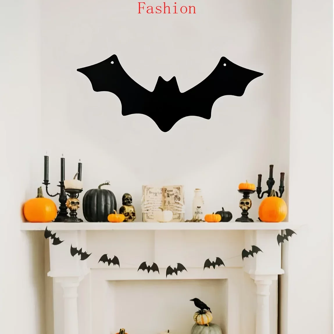 

Halloween Metal Black Bat Wall Hanging Art Decor Halloween Party Home Decoration Festive Atmosphere Decorationroom Decor wall d