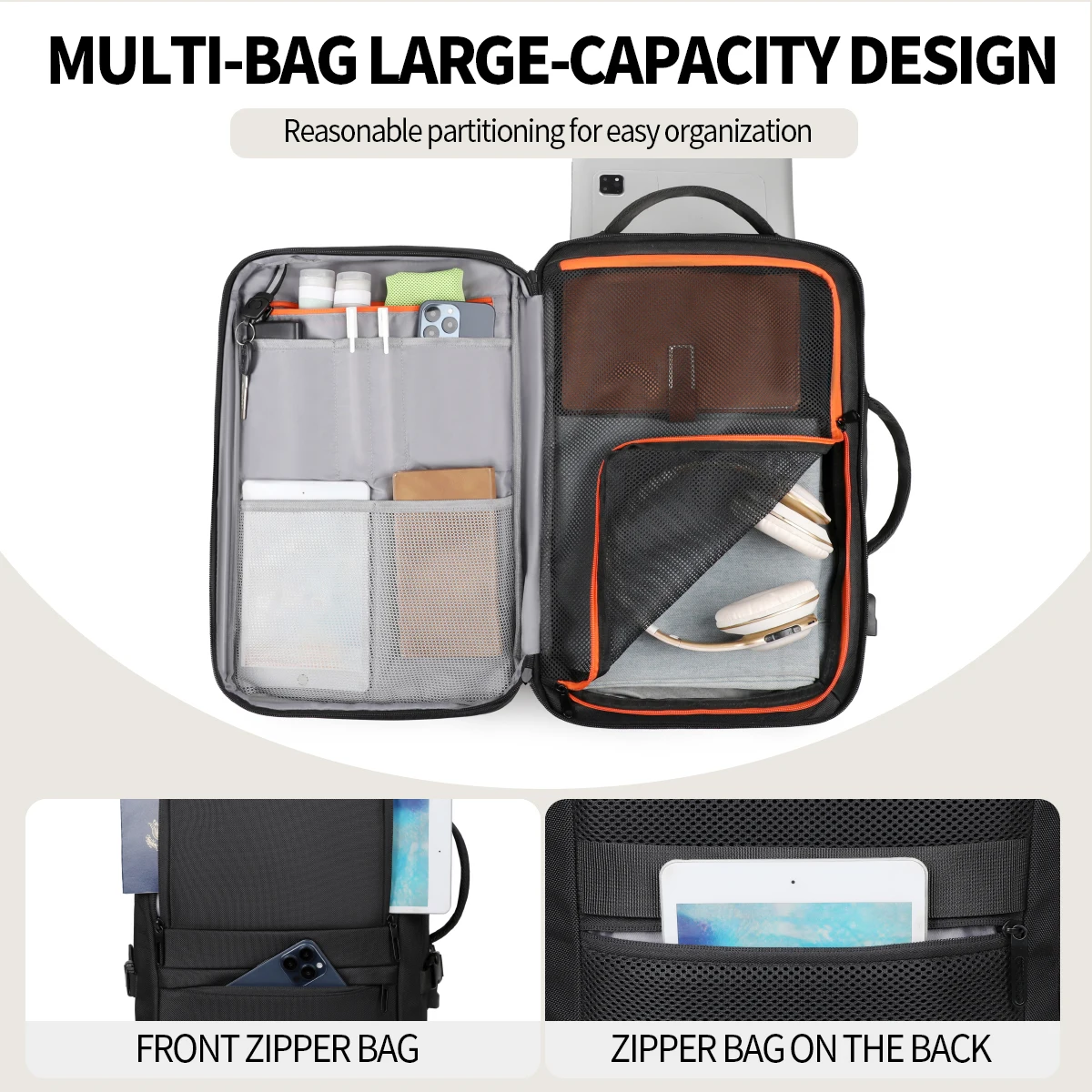 Backpack Men's Ceo Bag Business Backpack Conference Laptop Bag Men's Large Capacity Commuter Business Trip Travel Bag Boss Business Trip