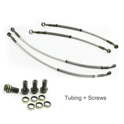 Pit Dirt Bike Universal Oil Cooler Hose Tube Pipe Radiator Kit With Drain Plug Nut For Off-Road Motorcycle Monkey Go-Kart Parts