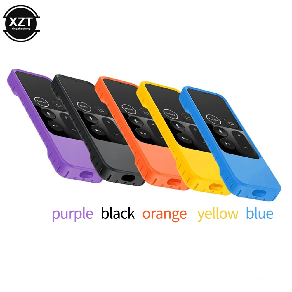 Silicone Remote Control Case for Apple TV 4K 4th Generation Siri Controller Protector Shockproof Anti-Slip Protective Cover for Silicone Remote Case Silicone Remote Cover Silicone Remote Sleeve Remote Controller Cover Silicone Case Protector