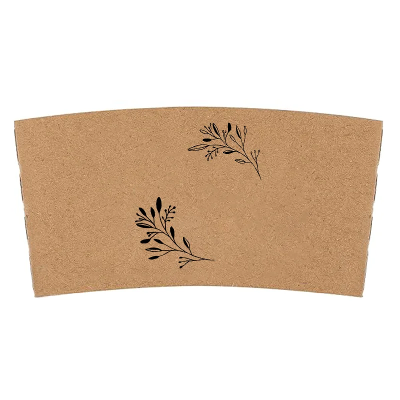 Custom Printed 20PCS 10-20oz Coffee Cup Sleeves Kraft Disposable Heat Insulated Cup Hol... - SKU CCS1231 - UGI Packaging