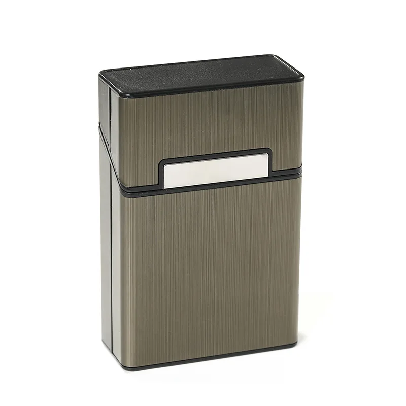 Aluminum Alloy Thick 20 Cigarette Case Simple Solid Color Waterproof Hard Shell Cigarette Accessories 5