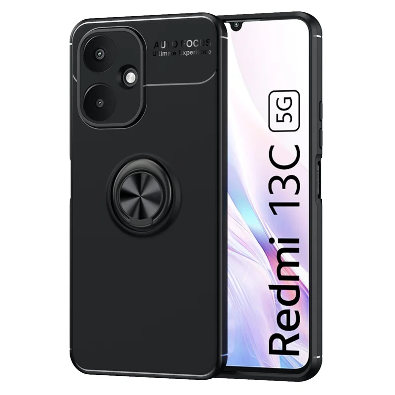 Per Xiaomi Redmi 13C 5G Custodia Supporto Per Auto Supporto Magnetico Anello Per Dito Custodia In Silicone Per Xiaomi Redmi 13C 5G
