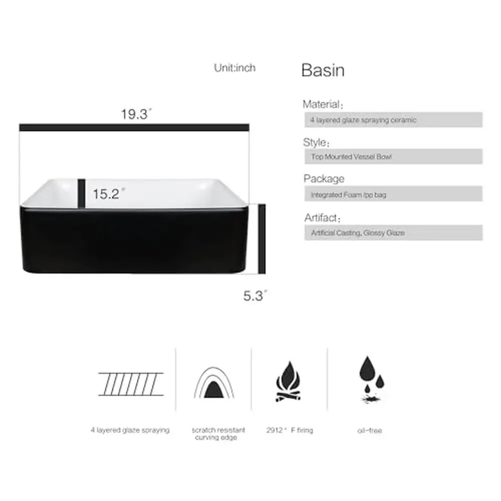 Black Wall Mounted Bathroom Vanity Cabinet Set with Glass Sink and Faucet Modern Design Extra Storage Space Easy Installation