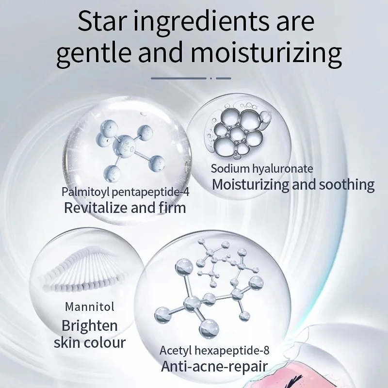 Sheep Placenta Oligopeptide Freeze-Dried Powder Set Anti-Aging Shrink Pores Repair Fullerene Essence Acne Moisturizing Skincare 3