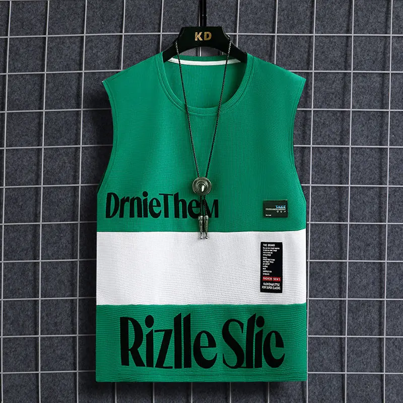Comfortable Fashion Casual Suit Men's Summer Shorts Vest Men's Suit Matching Handsome Sleeveless T-shirt Sports Suit