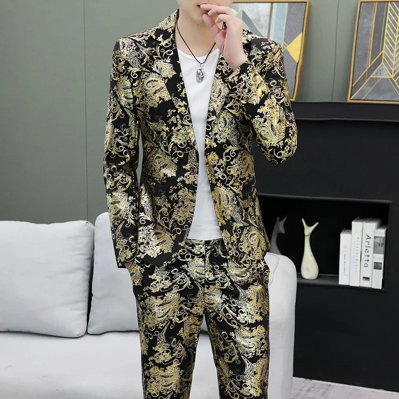 Men Formal Suit Business Men Clothing Elegant Blazer Pants