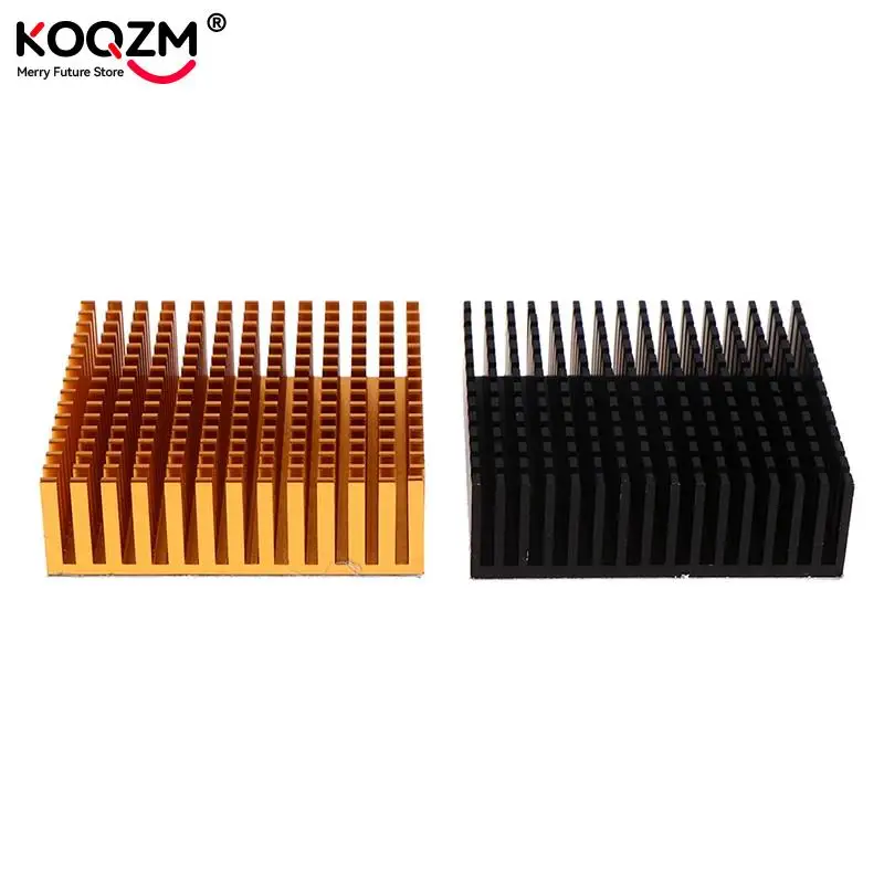 Dissipador de Calor de Alumínio Dissipador de Calor do Radiador Cooler para Chip Eletrônico ic Led Computador com Fita Condutora Térmica 50x50x15 mm - Imagem 5