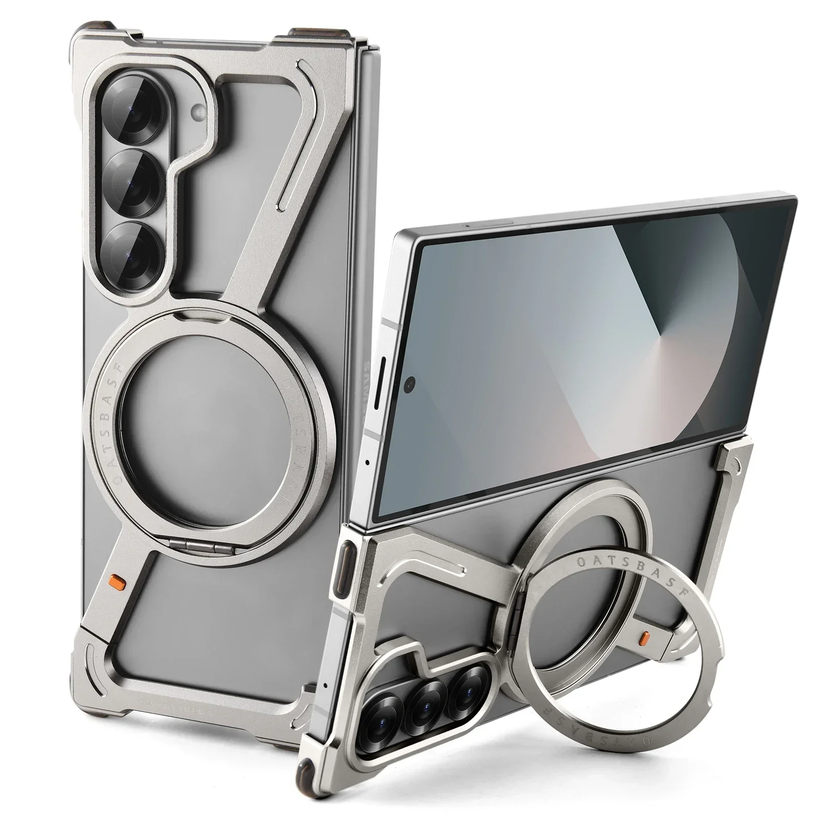 Magnetic Metal Slim Phone Case with 360° Rotatable Stand