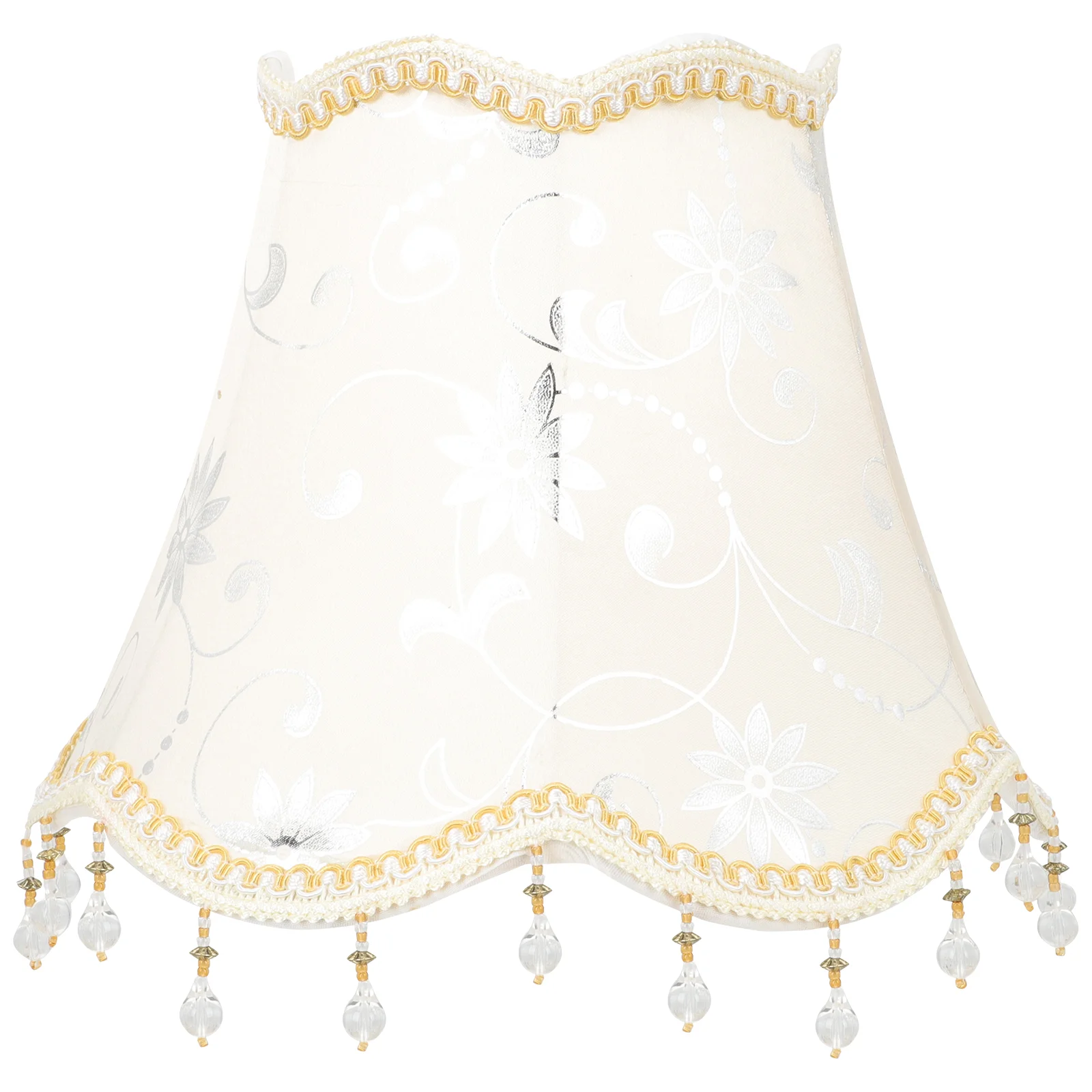 Scallop Dome Light Covers European Style Fabric Light Covers Clip On Bulb Chandelier Light Covers Barrel Fabric Lampshade Table