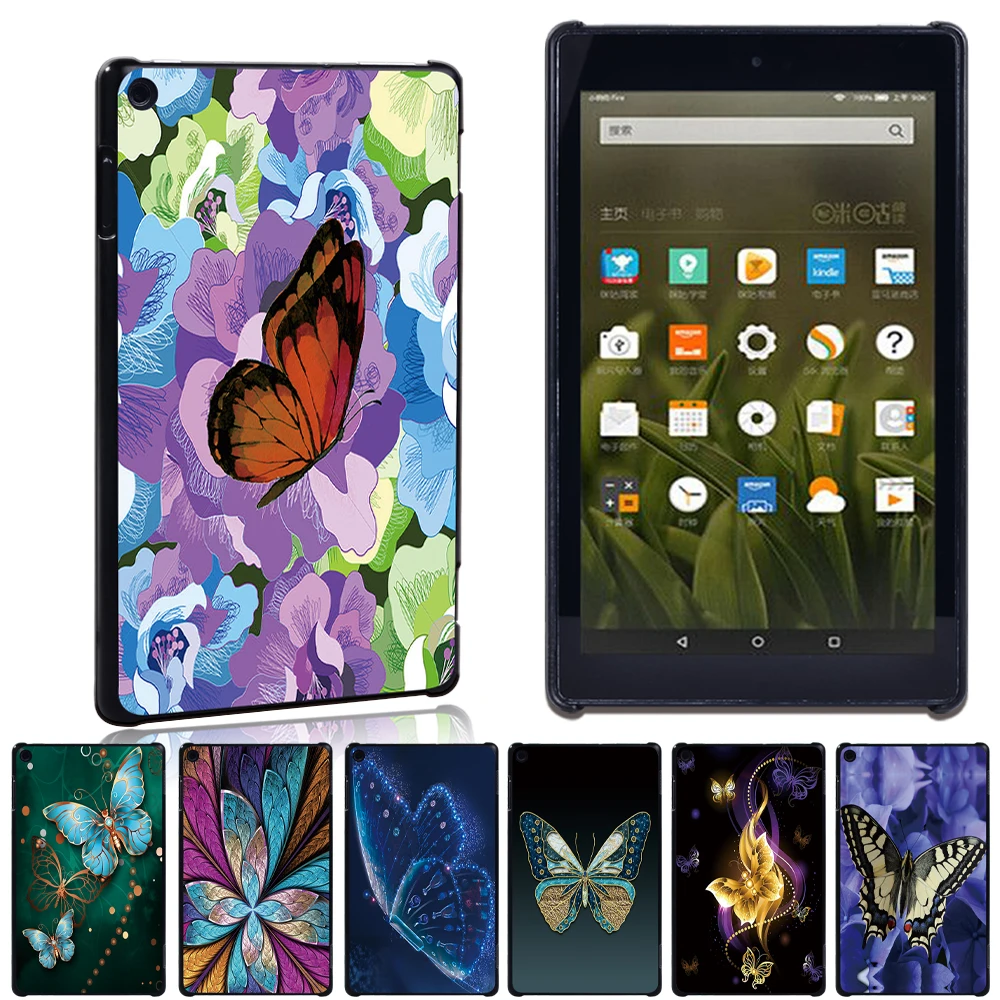 Farfalla Serie Dura Di Caso Tablet Per Amazon Fuoco 7 (5A/7A/9Th Gen)/Fire Hd 8 (6A/7A/8Th Gen)/Fire Hd 10 (5A/7A/9Th Gen)