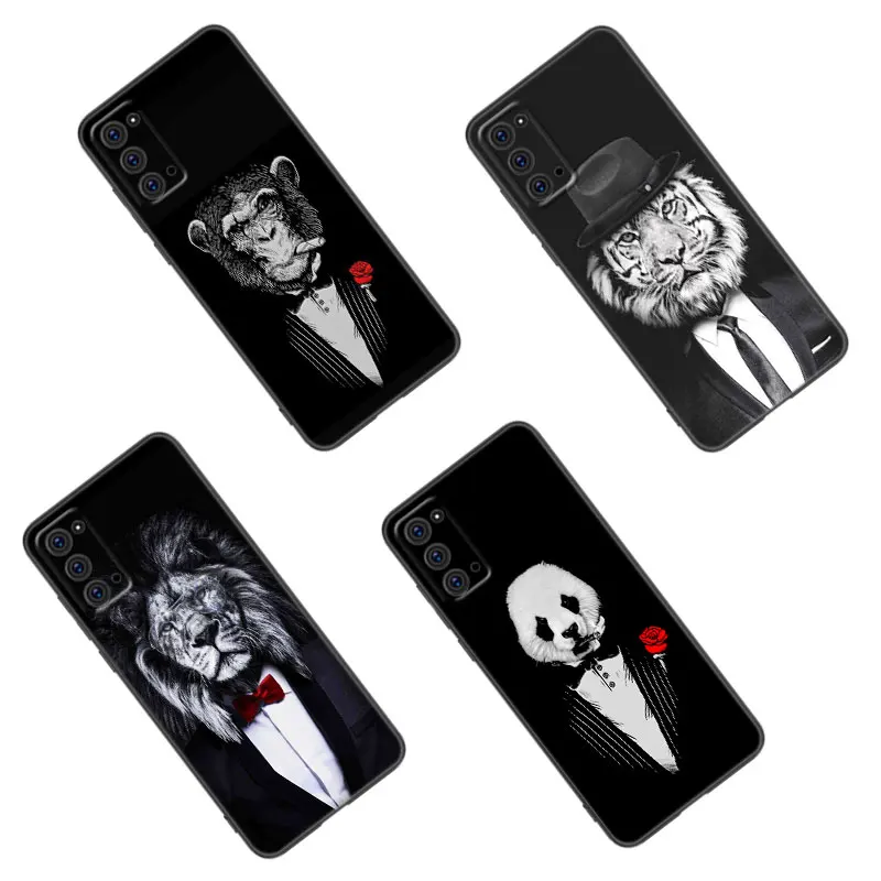 Man Suit Shirt Tie Case For Samsung M30 M31 S Note 10 Lite 20 Ultra M11 M12 M13 M21 M22 M23 M32 M33 M51 M52 M53 J2 Pro J4 J6 J8