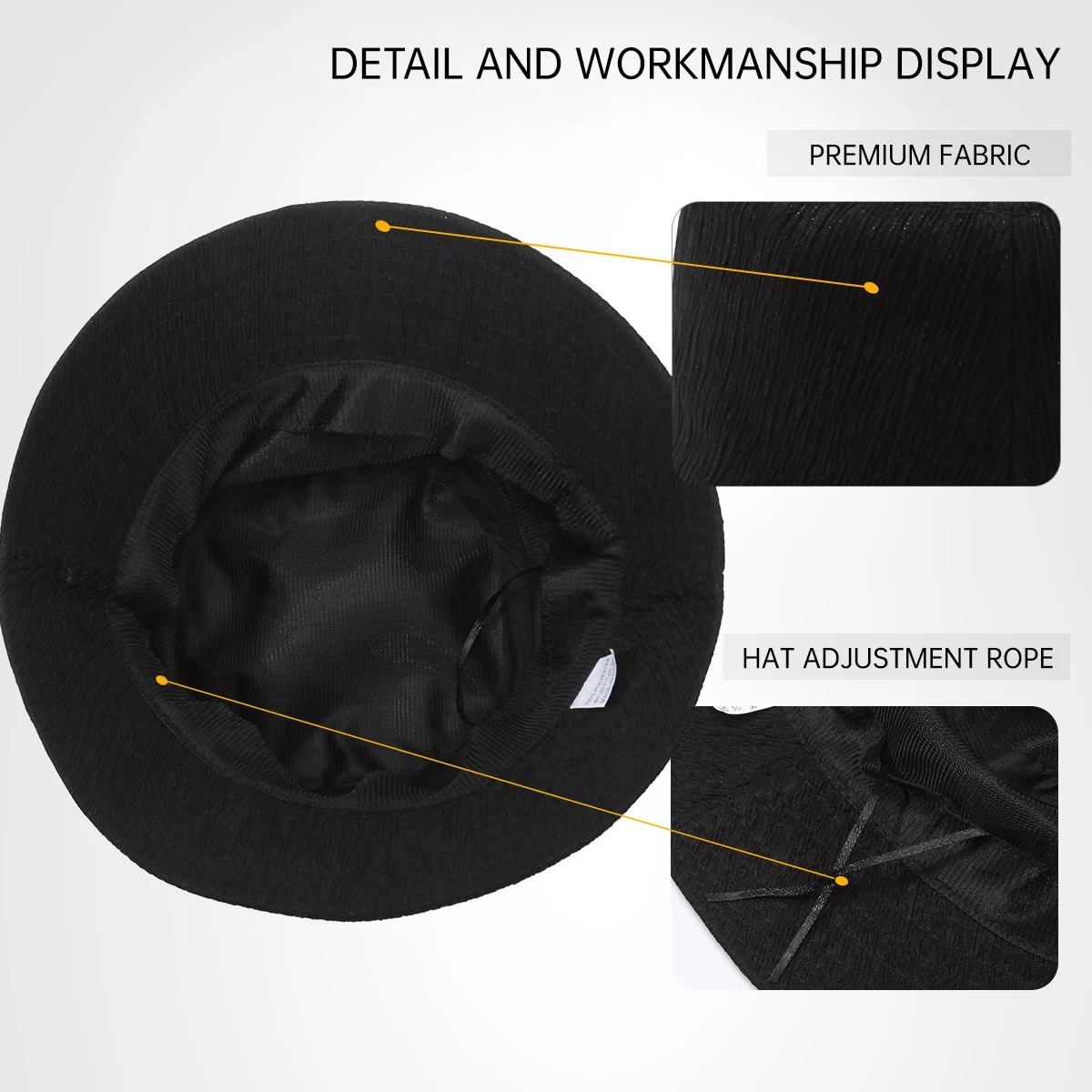 Japanese-Style Vintage Large-Brimmed Fisherman's Hat for Women, Artistic Pleated Bucket Hat for Outdoor Travel, Sports Sun Protection Hat for Men, Hiking