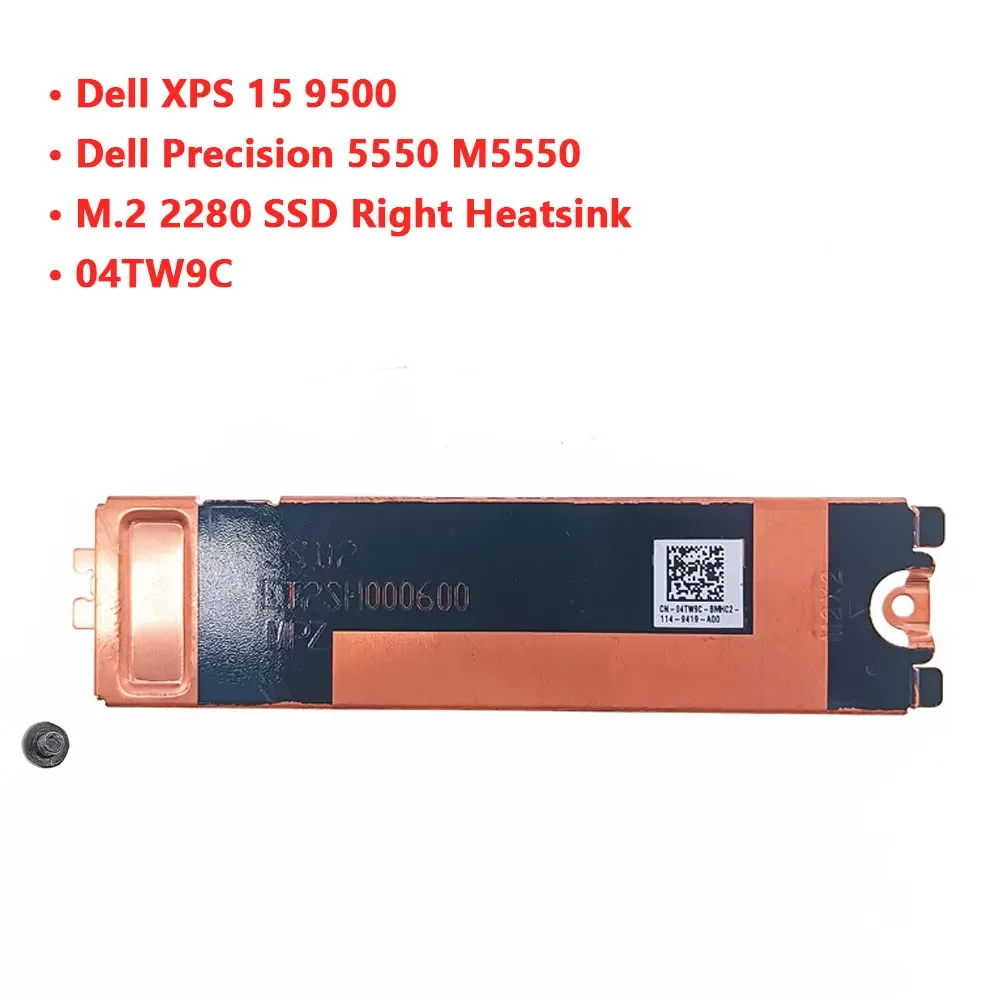 Per Dell XPS 15 9500 9510 9520 Precision 5550 5560 5570 M5550 M5560 M5570 laptop M.2 2280 SSD Disco rigido IC Staffa Dissipatore di calore  7
