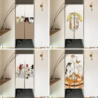 Japanese Door Curtain Noren Cute Funny Cat Drapes Living Room Bedroom Doorway Partition Kitchen Entrance Hanging Half-Curtains 2