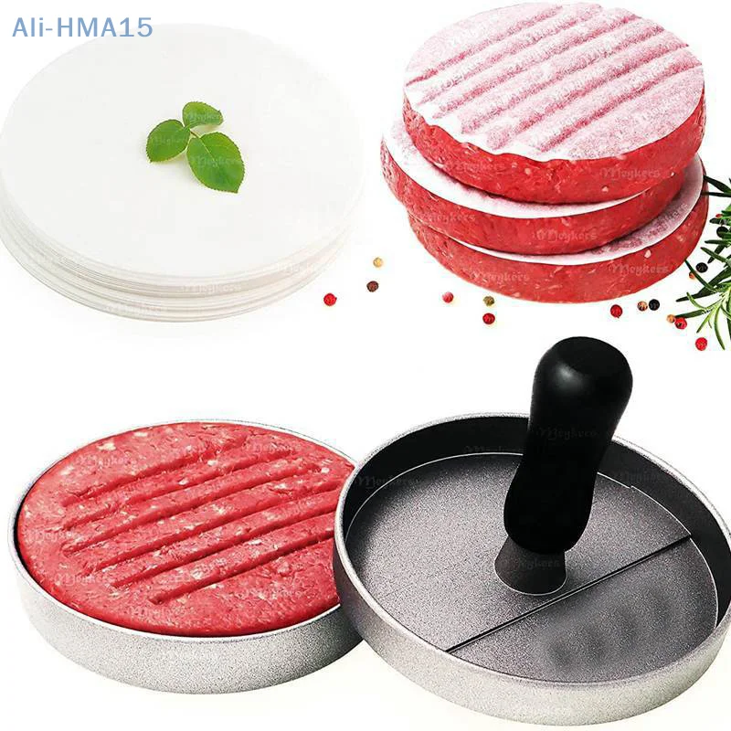 100Pcs Round Silicone Oil Paper Hamburger Patty Blotting Oil Paper Barbecue Tool For Oven Barkware BBQ Grill Absorbing Oil Sheet