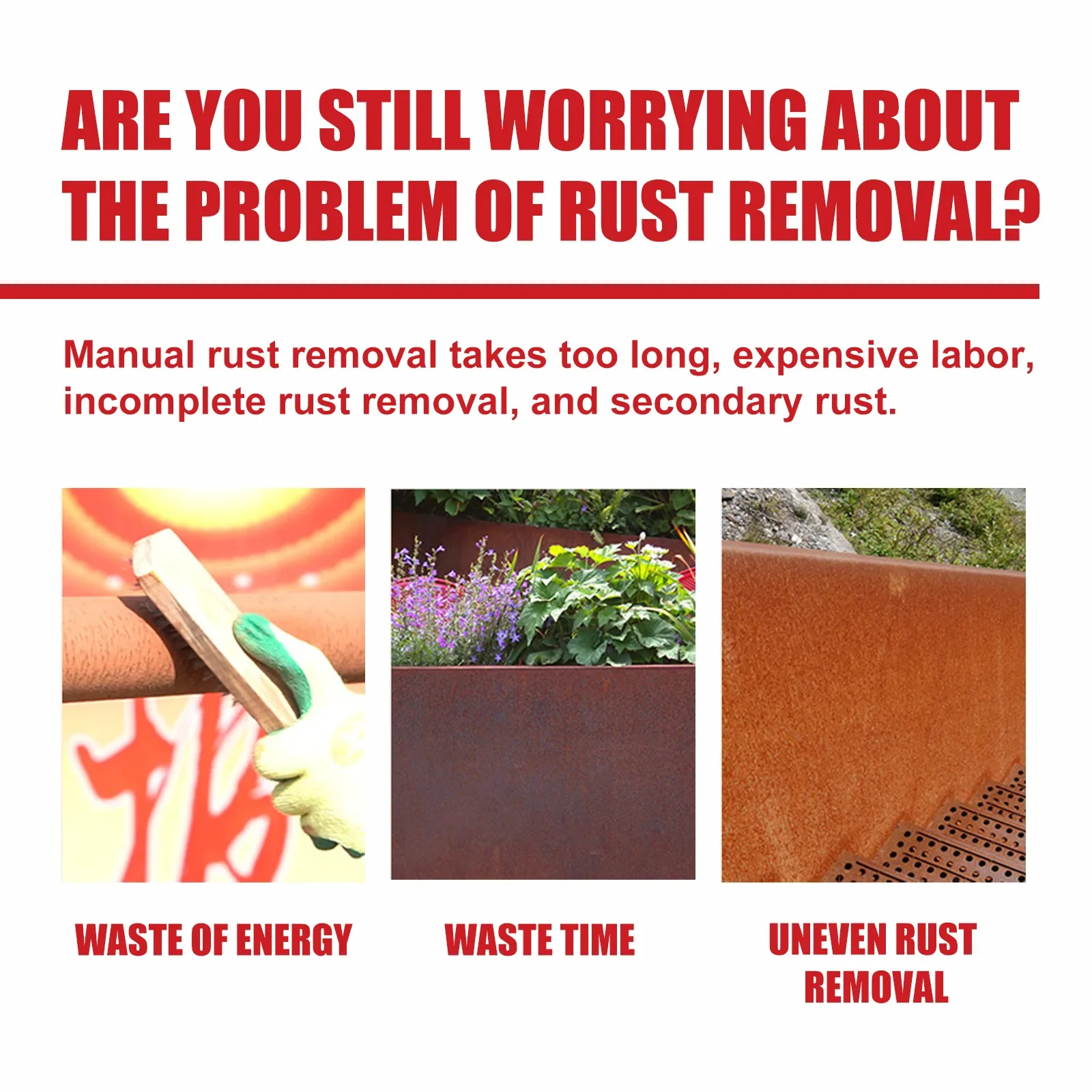 Fast Metal Rust Remover 100ml Rust Conversion Agent Multi Purpose Renovator Anti-corrosion for Car Cleaning rust remover