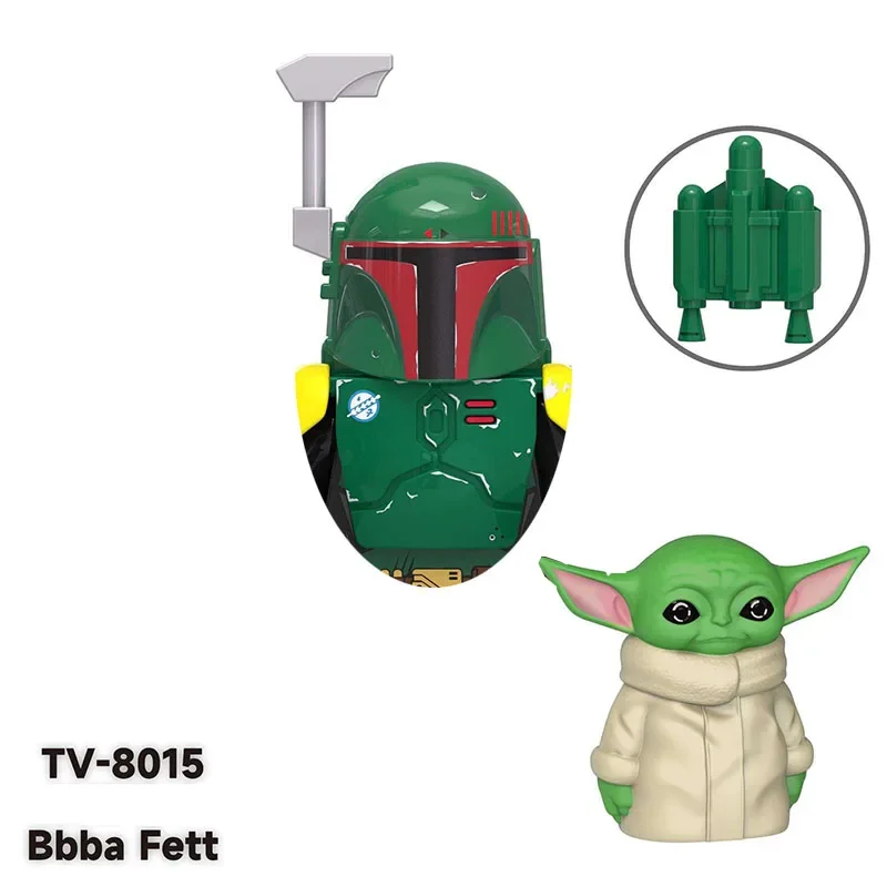 

Star Wars Bbba Fett Mandalorian Han Solo C-3PO Leia Darth Vader Bbba Fett Block Mini Robot Figure Toy Bricks Assembling Doll