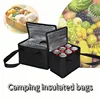 2023 Portable Thermal Insulated Cooler Bags Large Outdoor Camping Lunch Bento Box Trips BBQ Meal Drink Zip Pack Picnic Supplies 1