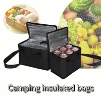 2023 Portable Thermal Insulated Cooler Bags Large Outdoor Camping Lunch Bento Box Trips BBQ Meal Drink Zip Pack Picnic Supplies 1