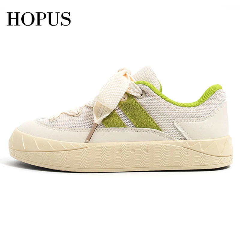 

HOPUS Sneakers For Women 2023 New Novelties Casual Flats Breathable Mesh White Women's Shoes Summer Casual Vulcanized Sneakers