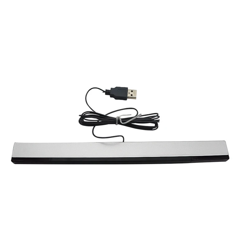 Per Wii Sensor Bar Silver Sensor Bar Ricevitori Cablati Ir Signal Ray Sostituzione Della Spina Usb Per Il Telecomando Nitendo