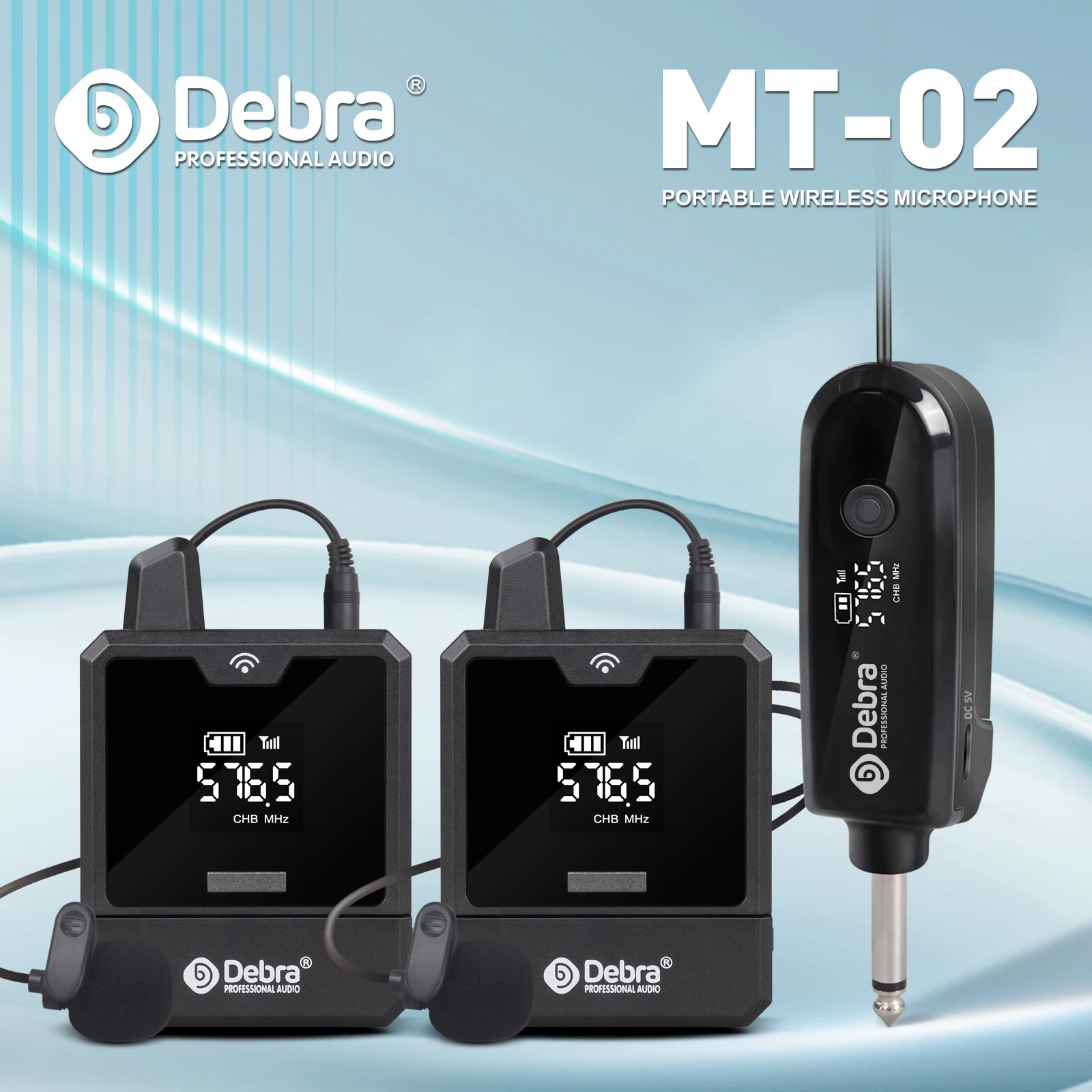 

MT102 Stage Wireless In-Ear Monitor Transmitter Receiver Plug and Play UHF IEM 501~599mHz for Live Broadcast, Lecture Training