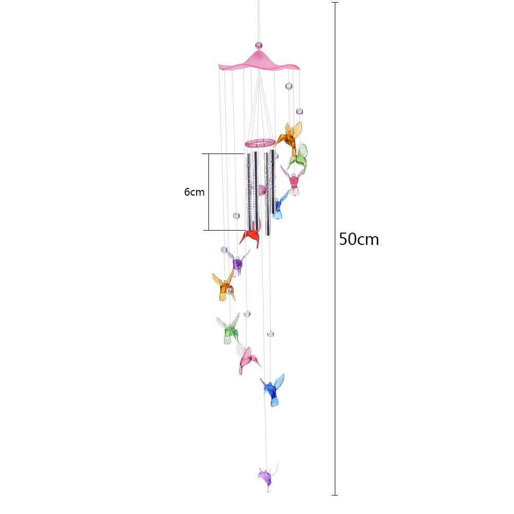 Hummingbird Courtyard Decorative Windbell Handmade Wall Hanging Wind Chime Pendants Ornaments Birthday Gifts Home Decoration