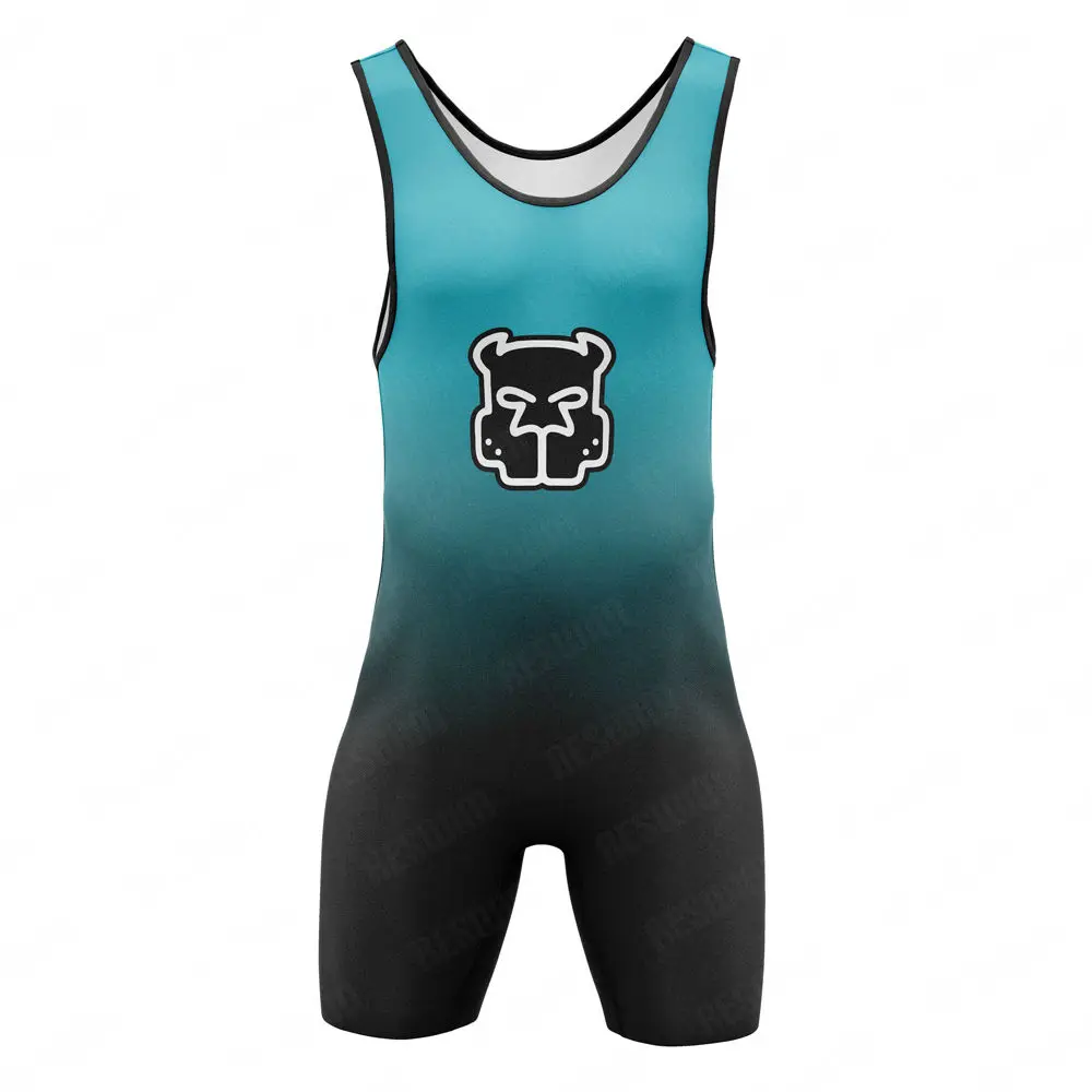 New Men's Wrestling Singlet Suit One Piece Fitness Bodysuit Triathlon Underwear