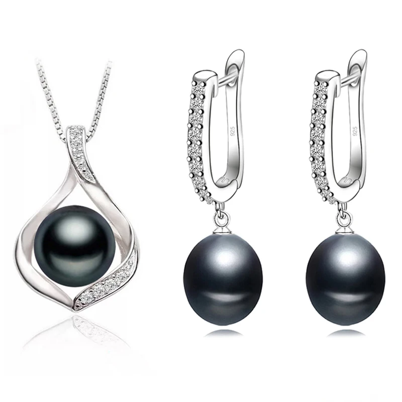 Pearl Jewelry Set 925 Sterling Silver for Women