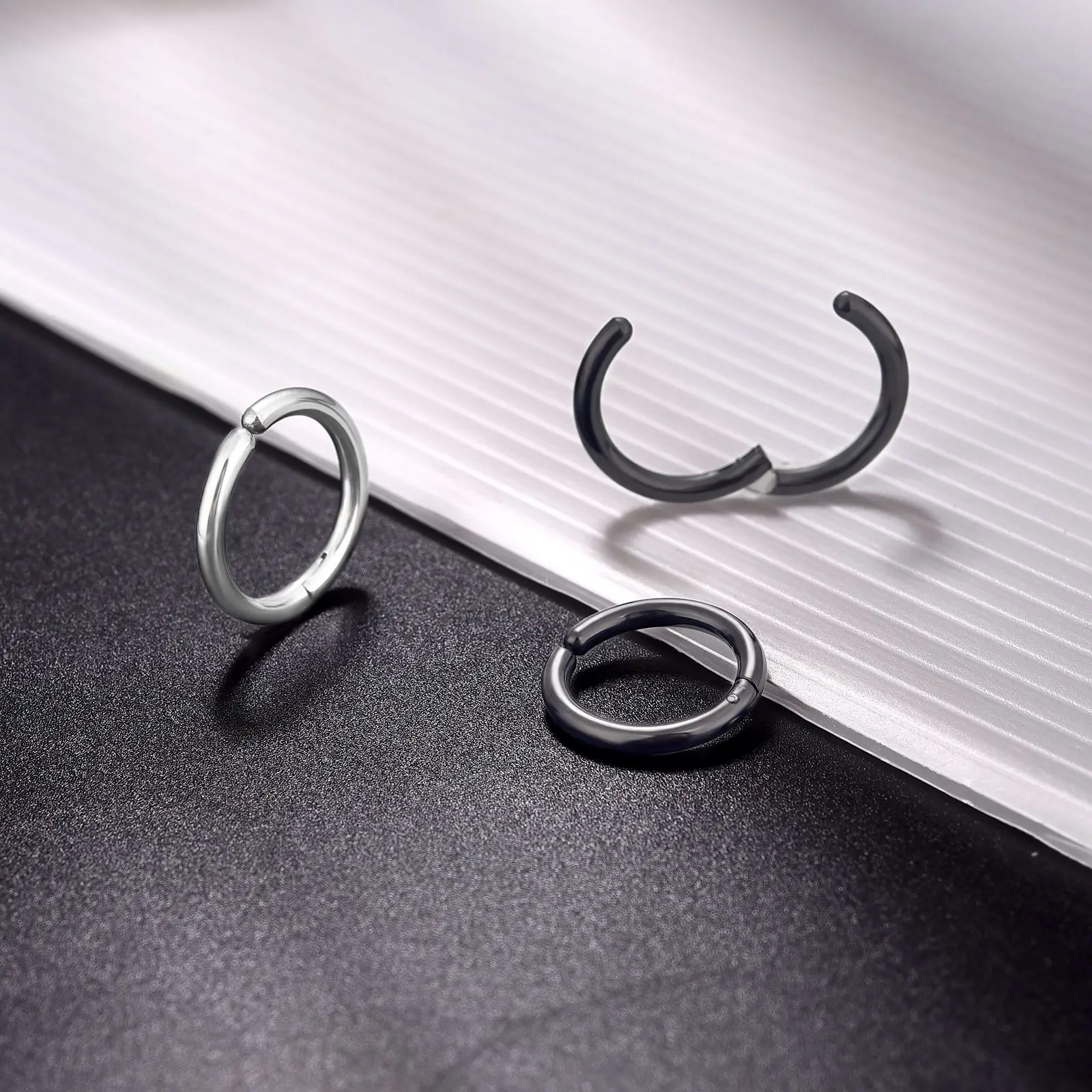 Hoop Earrings Ear Clip Earrings Clip Earrings Ear Clip Stainless Steel Hoop Earrings Women Men Punk Clip Earring Painless Non-Piercing Fake Earrings Sexy Party Jewelry Gift