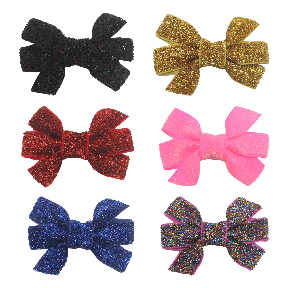 1/6Pcs Fashion Baby Hair Accessories For Kids Bowknot Hair Clips For Cute Girls Colorful Bows Clip Hairpin Hair Accessories Set 4