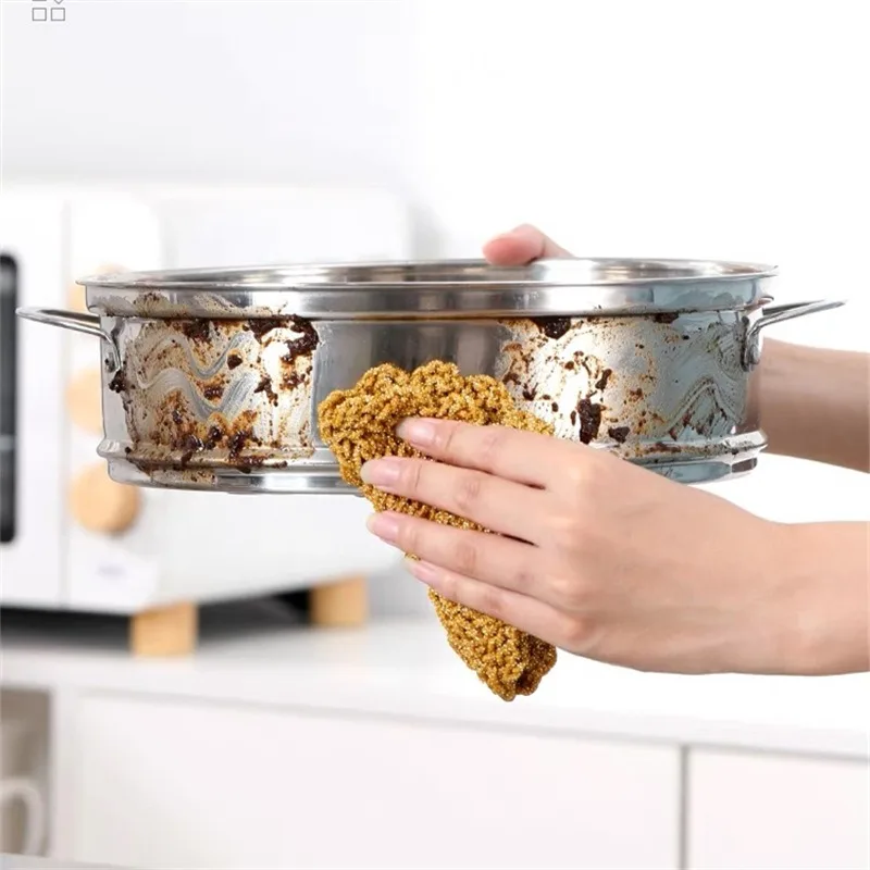 Hot selling flower slices, gold thread, non greasy dishwashing towels, scouring pads, hand crocheted coasters, brush bowl cloth