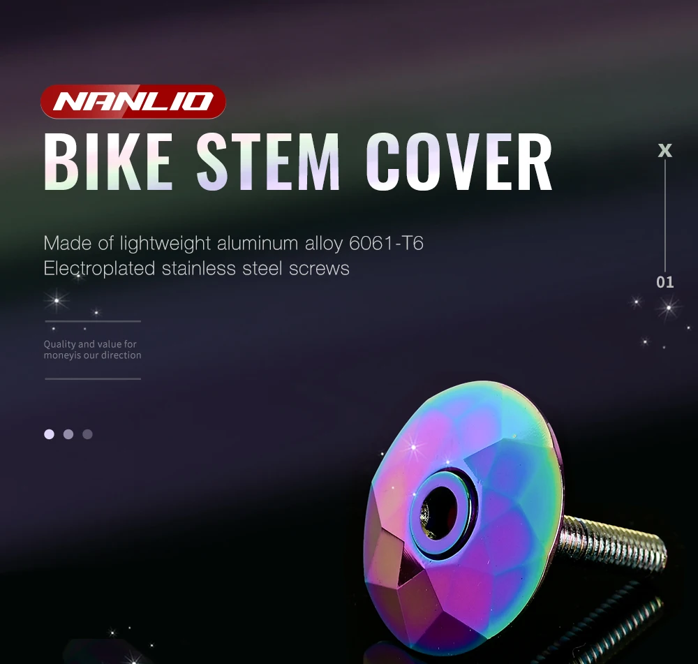 Description Picture 2 of itemBicycle Headset Cap Burnt Blue MTB Road Bike Stem Headset Top Cap Cover with Screw for 28.6mm Fork Head Tube Cycling Accessories